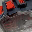 Battery Daddy Storage & Organizer Case w/Light and Tester, Stores & Protects Over 200 Batteries, Double-Sided, Clear Locking Lid, Secure Latches & Portable Handle- Black (Batteries Not Included)