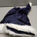 QIAONIUNIU Santa Hat - Adults Deluxe Xmas Christmas Hat Pack 2 pcs (Navy Blue)