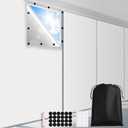 100% Blackout Curtains 79" x 57" Blackout Window Cover Travel Blackout Blinds for Nursery Bedroom Dorm Room Windows Temporary Blackout Shades for Night Shift Worker Traveler, White & Silver