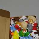 24 Set Christmas Mini Plush Bulk with Xmas Cards Small Christmas Stuffed Animals Bulk Tiny Soft Plush Keychain for Xmas Holiday Party Favors Goodie Bag Filler Gifts Exchage