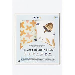 TotAha Changing Pad Cover, Buttery Soft Diaper Changing Pad Covers for Girls Boys, Super Stretchy Jersey Knit Changing Table Covers, 5'' Deep Pocket, 2 Pack (Botanical Garden & Cute Bear)