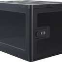 GIIYAA Clear Lockable Storage Box for Food，Tech and Home Safety, Medicine Lock Box for Safe Medication,Lockable Storage Bin，Refrigerator Storage Bins, Tablet Phone Jail Lock Box (Black)