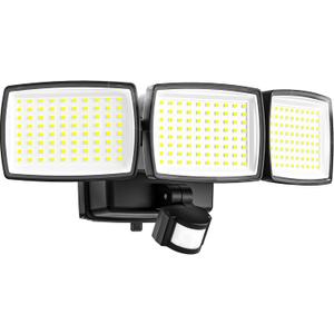 Battery Powered Motion Sensor Outdoor Lights, 1500LM Flood Lights IP65 Waterproof Security Light Motion Detector Lights Wireless for Outside Yard 1Pack (Black)