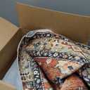 Lahome Boho Tribal Square 8x8 Area Rug, Washable Rugs for Living Room Soft Carpet for Bedroom, Oriental Distressed Indoor Stain Resistant Non-Shedding Floor Carpets for Dining Room Office Playroom