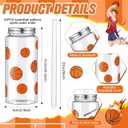 Maxdot 36 Pack 14.2 OZ Basketball Plastic Cups with Lid and Straw Bulk Basketball Cup with Lid and Straw Clear Reusable Plastic Juice Bottles Tumbler for Sport Themed Party Favors Birthday Team Gifts