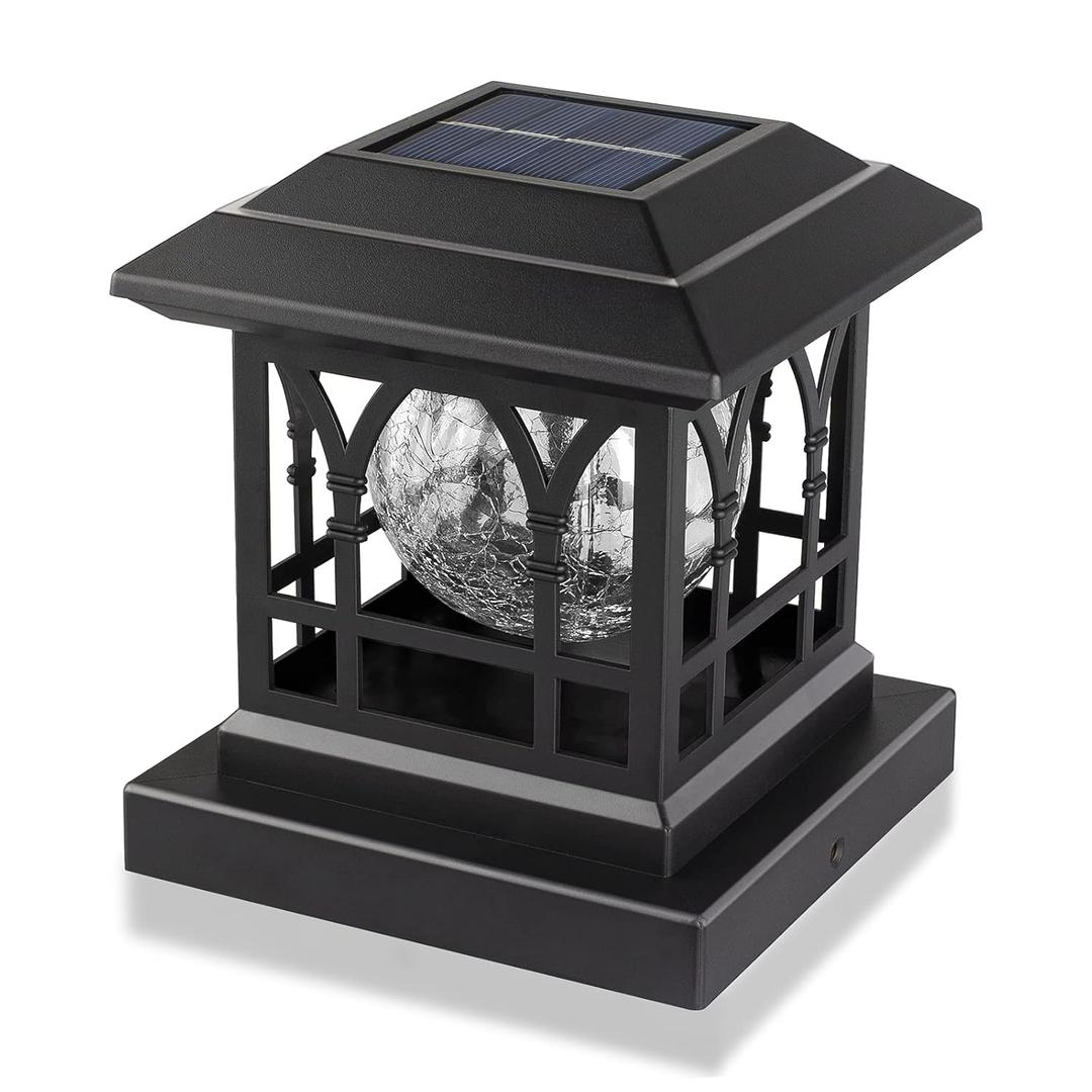 AEFRELEOHT Solar Post Cap Lights, Warm White & RGB Automatic Cycling, Cracked Glass Bulb, 20 Lumens lP65 Waterproof Fit 3.6x3.6 4x4 4.5x4.5 5x5 Wood Fence Post Solar Powered Lights Black (12 Pack) AEFRELEOHT Solar Post Cap Lights, Warm White & RGB Automatic Cycling, Cracked Glass Bulb, 20 Lumens lP65 Waterproof Fit 3.6x3.6 4x4 4.5x4.5 5x5 Wood Fence Post Solar Powered Lights Black (12 Pack)