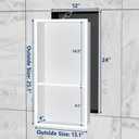 Neodrain White Shower Niche Insert Tile Ready, Stainless Steel Wall Niche 25.1"X13.1"(Inner Size 24"X12"), Two-Tier Bathroom recessed Shower Cabinet, NO Tile Needed for Shower wall, 24X12In