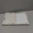 Bulletin Board Whiteboard White Felt Board Combo for Office School Kitchen Bedroom, White Wood Frame,10.2"*14.2",Whiteboard+WH-2636WH