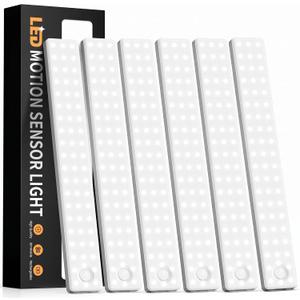 3 x 6 Pack Under Cabinet Lighting, USB Rechargeable Motion Sensor Light Indoor, Battery Operated Closet Light, LED Cabinet Lights, Stick On Dimmable Under Counter Lights for Kitchen