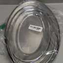 3 Pcs Stainless Steel Serving Tray Large Oval Platter Set, 11.8" 13.8" 15.7" Heavy Duty Metal Oval Serving Platter Mirror Polish Sizzle Plate for Fish Dessert Meat Sushi Birthday Wedding