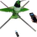 3D Hologram Fan, Hologram Fan Projector Screwless Led Lights with App and WiFi, Remote Control, HD LED 2000*1444PX Resolution for Bar, Shop, Halloween, Christmas, (22 "(WiFi+remote control+Bluetooth))