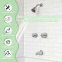 Bathtub Shower Handle Remodel/Rebuild Trim Kit, Shower Knobs 2 Piece Compatible with Price Pfister Verve Faucets, Includes 12H-2H, 12H-2C Stems and Flange Base and 2 Stems (Brushed Nickel)