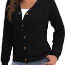 REDHOTYPE Women's Cardigans Sweater Casual Long Sleeve Open Front Cardigan Button Down Knit Chunky Outwear Coats M
