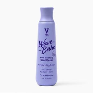 V&Co. Beauty Wave Babe Wavy Hair Conditioner  Sulfate Free & Paraben Free Moisturizing Hair Care with Rice Protein & Peptides for Hydration, Frizz Control & Wave Definition  12 fl oz