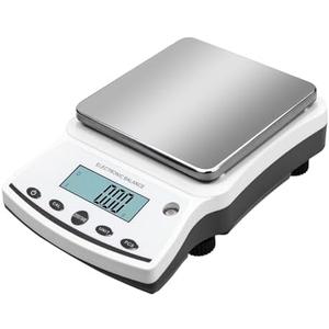 RESHY Lab Scale 5000g x 0.01g, High Precision Digital Analytical Balance with Calibration Weights, 0.01g Accuracy Scientific Gram Scale for Jewelry, Kitchen, Food, Powder, Chemical Use