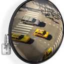 Convex Traffic Mirror - 24'' Outdoor and Indoor Driveway & Security Parabolic Safety Mirror, Acrylic Convex Mirrors for Garage, Retail Stores, Warehouses, Office and High-Traffic Areas