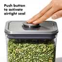 OXO Steel POP Container Big Medium Square - 4.4 Qt for Flour, Sugar and More, Grey