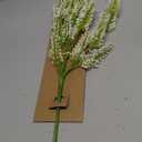1 Pc, 21 Inch Artificial Heather Bush For Floral Arrangements & Decor - Cream