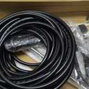 Sewer Jetter Kit for Pressure Washer, 100FT Drain Cleaner Hose 5800PSI with 1/4 Inch NPT Corner, Rotating Nozzle and 4 Different Button Nose Sewer Jet Nozzles, Waterproof Tape and 2 Spanners (Black)