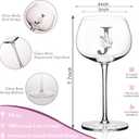 Personalized Mothers Day Gifts for Women,Customized Monogrammed A-Z Initial Wine Glass Gift,Birthday Gifts for Mom,Wife,Sister,Best Friend,Unique Wine Gifts for Women (Letter J)