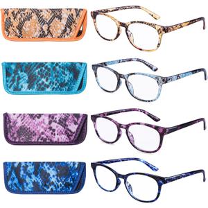 EYEGUARD Reading Glasses 4 Pack Quality Fashion colorful Readers for women (C1 Normal Reading Lens)