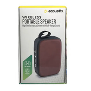 Acoustix WIRELESS PORTABLE SPEAKER High Performance Driver with Full-Range Sound