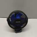 Gaiatop Portable Clip on Fan Battery Operated, Small Powerful 3 Speed Quiet 360 Rotate, USB Rechargeable Mini Personal Cooling Fan for Desk Table Home Office Stroller Camping Women Gifts Black Blue