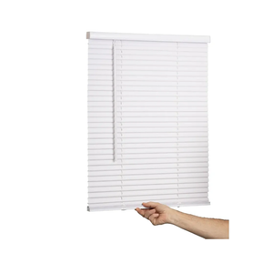 LOTUS & WINDOWARE Cordless Mini Blind, 1" Vinyl Slats, 22" Wide x 48" Long - White, Window Blinds for Home and Office, Interior Door Blinds - Light Filtering