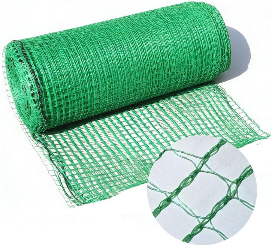 JUNFLYING Deer Fence Netting 4 x 65 FT, Plastic Mesh Garden Fence Netting with Reinforced Edge, Reusable Temporary Garden Fence for Plant & Vegetable Protection (Green)