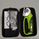 Upgraded 4V Cordless Electric Scissors, Cardboard Cutter with 3 Blades,Case, USB Charging, Max Cutting 1/4" Rotary Box Cutter for Cardboard, Carpet & Plastic, Lightweight & Arthritis Friendly (Green)