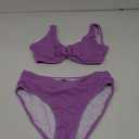 High Waisted Bikini Sets for Women Ribbed Two Piece Swimsuit High Cut Tummy Control Bottoms Cheeky V-Wired Push Up Top, S