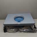 Sangohe Bedside Commode, Portable Toilet for Elderly, Rolling Commode with Wheels, Rear Locking Wheels, Bariatric Bedside Commode, 7-qt Commode Bucket Included, Extra Wide Seat, 601A