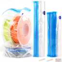 AMOLEN 3D Printer Filament 66PCS Storage Bags Vacuum Kit, Filament Bags Storage Spool Sealing 30 Bags with Two Sizes, Dust Proof Humidity Resistant for Keeping Filament Dry