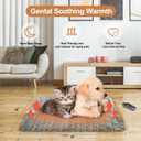 Pet Heating Pad for Dog Cat Temperature Adjustable Dog Cat Bed Warmer Pad with Timer Auto Off Heavy Duty Chew Resistant Cord Waterproof Warming Blanket Mat for Puppy Kitten (Grey, 18X28``)