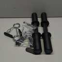 16" Dumbbell Bar, Olympic Dumbbell Handle for 2-inch Olympic Weight Plates, Loadable Dumbbells for Home Gym Strength Training, 2 Pair of Spring Collars Included