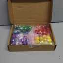 Huquary 100 Pcs 20mm Rhinestone Bubblegum Beads for Pens Mixed Crystal Resin Chunky Beads for DIY Craft Keychain Necklace Bracelet Jewelry Making