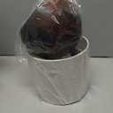 Modern Black Small Table Lamp with Cotton Linen Shade, 10.4-inch LED Desk Light, One-Button Switch for Bedroom, Living Room, Nightstand, Includes Warm Light Bulb