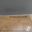 YAOHUOO Dual Monitor Stand Riser, 39Inch Large Monitor Stands for 2 Monitors, Computer Monitor Stand, Wooden Desktop Organizer Shelf for Office Desk Computer, Laptop, TV (White)