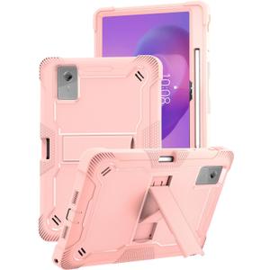 for Lenovo Idea Tab Plus/Tab K1212.1 Inch Android Tablet Protective case,Shockproof Lightweight Silicone Protective Cover with Stand,Child-Friendly Protection,Easy to Clean Design,Pink (FEN)