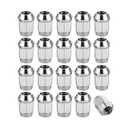 HZEL 14x1.5 Car Bulge Acorn Lug Nuts, 20PCS Carbon Steel Closed End Automotive Lug Nut, Vehicle Wheel Nut Replacement Accessories, Compatible with Lacrosse Equinox Impala (Silver)