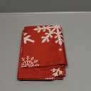 Winter White Snowflake Throw Pillows Farmhouse Decorative Throw Pillow Case Indoor Outdoor Cushion Cover Xmas Red Background Linen Pillowcase for Couch Living Room Bedroom 18 x 18 Inch Set of 2