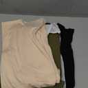 Huukeay 3 Pack Women's Long Sleeve Nursing Tops, Breastfeeding Hidden Zippers Shirts V Neck Maternity Pregnancy Tees Clothes (Medium, Black, Army Green, Light Khaki)