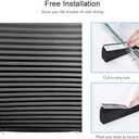 6-Pack Temporary Blackout Pleated Shades for Windows, Fabric Pleated Blinds with Adhesive, No Tools No Drilling Free Cut Size Room Darkening Shades (Light Filtering - Black 35x71inch)