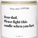 Cool Girl Candles |Dad Light This When You Fart Cotton + Vanilla Scented Candle | All Natural Coconut Soy Wax |Best Strong Scented Candles for Home Fragrance | Clean Burning | Funny Gifts | 8.5 fl oz