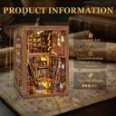 Book Nook DIY Miniature House Kit - Booknook Kit for Adults, Bookshelf Decor 3D Wooden Puzzle, Birthday Gifts for Book Lovers Women Friends - Myriad Books House