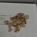 UNIQOOO 24Pcs Decorative Gold Love Heart Place Card Holders Bulk, Romantic Name Card Stands Set, for Wedding Engagement Decor, Table Setting, Business Card, Name Tag, Party Food Labels