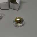 DEELF 24 Packs Crystal Cabinet Knobs Drawer Pulls and Knobs Kitchen Cabinet Knobs Diamond Dresser Knobs Crystal Knobs for Drawers - 40 mm Clear Glass Cabinet Knobs with Gold Base