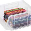 Akro-Mils 30210 AkroBins Plastic Storage Bins, Space-Saving Stackable Bins for Garage, Pantry, Craft Organization, 5" x 4" x 3", Clear, 6-Pack