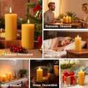 Beeswax Pillar Candles 4 Packs,100% Bees Wax Candles for Home-140 Hours Long Burning for Emergency, Natural Beeswax Candle Bulk for Relax, Pure,Smokeless & Dripless