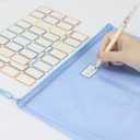 MultiBey 20 Pack A4 Mesh Zipper Pouch Bags with Labels, Waterproof Plastic Zipper Pouches for Organizing Board Games, Puzzles, Documents Office Supply and Home Organizer, 5 Macaron Colors